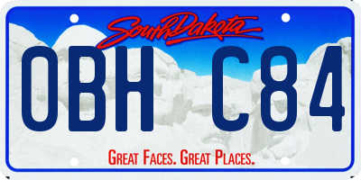 SD license plate 0BHC84