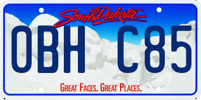 SD license plate 0BHC85