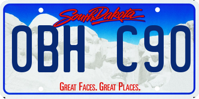 SD license plate 0BHC90