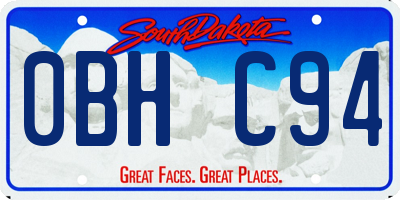 SD license plate 0BHC94