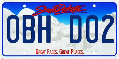 SD license plate 0BHD02
