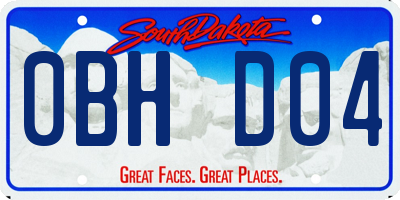 SD license plate 0BHD04