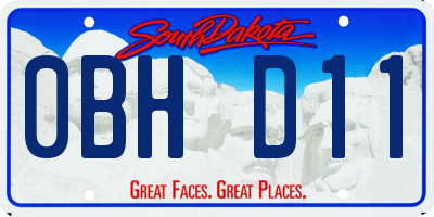 SD license plate 0BHD11