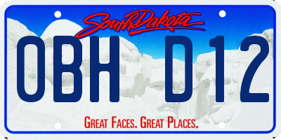 SD license plate 0BHD12