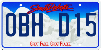 SD license plate 0BHD15
