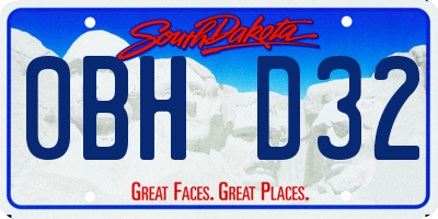 SD license plate 0BHD32