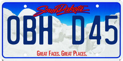 SD license plate 0BHD45