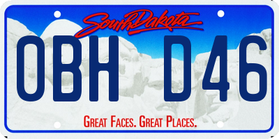 SD license plate 0BHD46