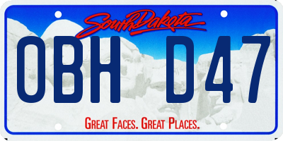 SD license plate 0BHD47