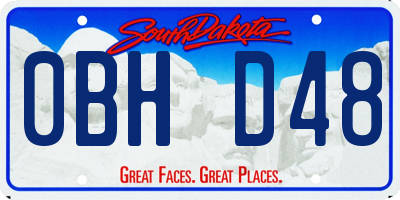 SD license plate 0BHD48