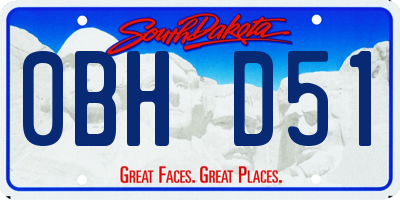 SD license plate 0BHD51