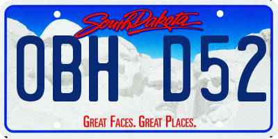SD license plate 0BHD52