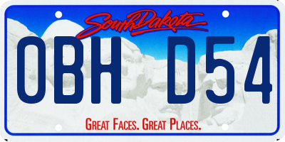 SD license plate 0BHD54