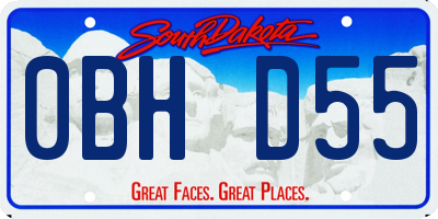SD license plate 0BHD55