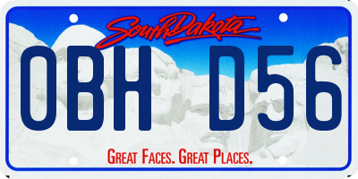 SD license plate 0BHD56