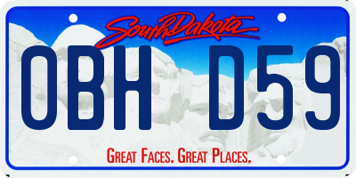 SD license plate 0BHD59