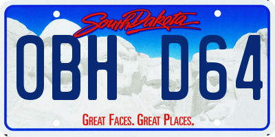 SD license plate 0BHD64