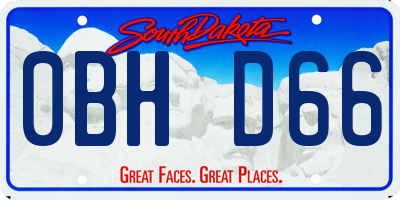 SD license plate 0BHD66