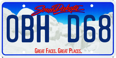 SD license plate 0BHD68