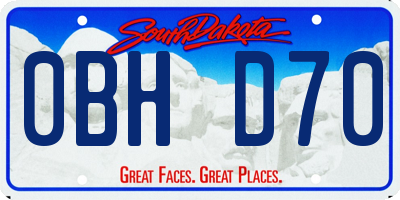 SD license plate 0BHD70