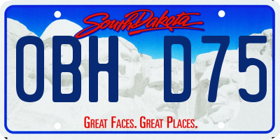 SD license plate 0BHD75