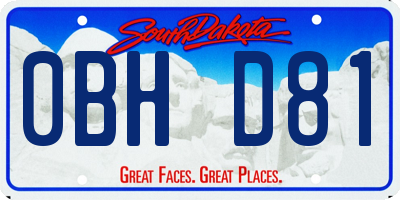SD license plate 0BHD81