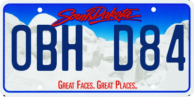 SD license plate 0BHD84