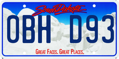 SD license plate 0BHD93