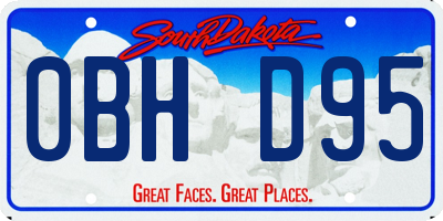 SD license plate 0BHD95