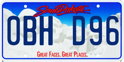 SD license plate 0BHD96