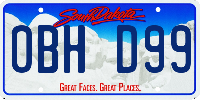 SD license plate 0BHD99