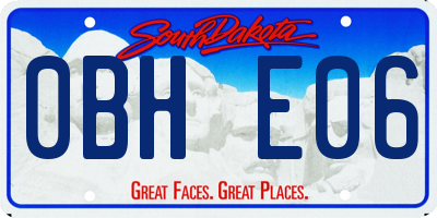 SD license plate 0BHE06
