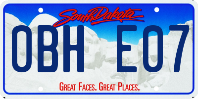 SD license plate 0BHE07