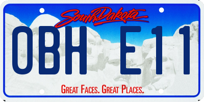 SD license plate 0BHE11