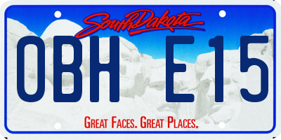 SD license plate 0BHE15