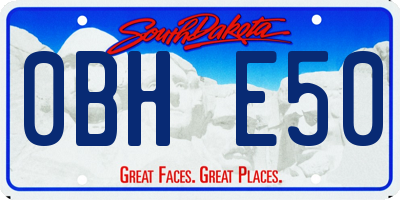 SD license plate 0BHE50