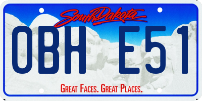 SD license plate 0BHE51