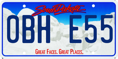 SD license plate 0BHE55