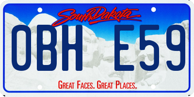 SD license plate 0BHE59