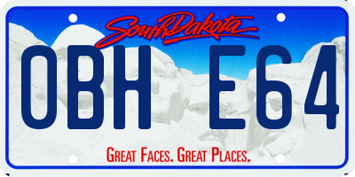 SD license plate 0BHE64