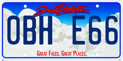 SD license plate 0BHE66