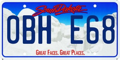 SD license plate 0BHE68