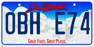 SD license plate 0BHE74