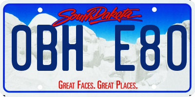 SD license plate 0BHE80