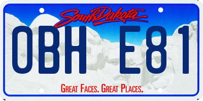 SD license plate 0BHE81