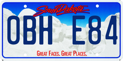 SD license plate 0BHE84
