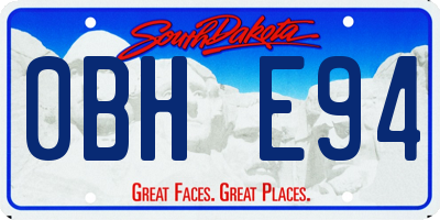 SD license plate 0BHE94