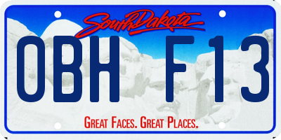 SD license plate 0BHF13