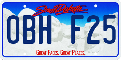 SD license plate 0BHF25