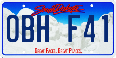 SD license plate 0BHF41
